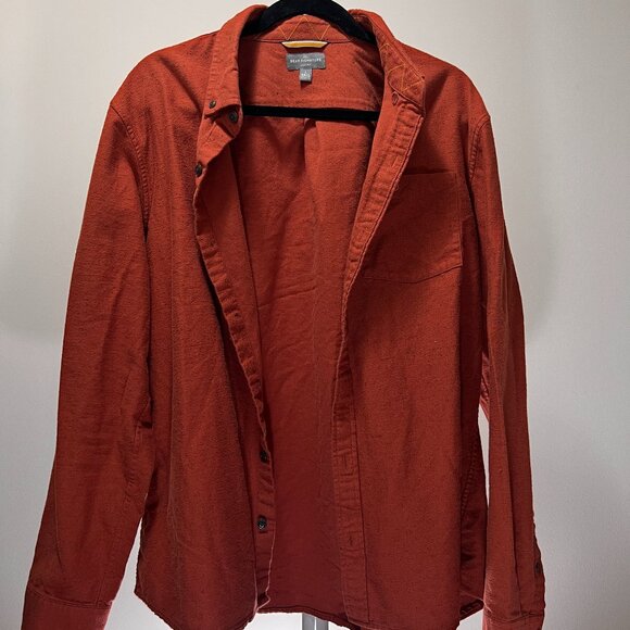 L.L.Bean Signature Men's Donegal Woven Shirt Rust Orange Slim L Tall - Picture 1 of 4